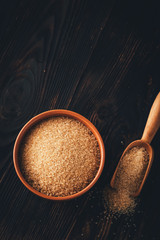 Bowl of brown sugar