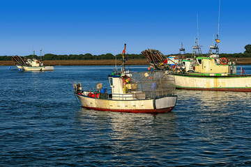 Fishing boats with Sea Fishing Tackle