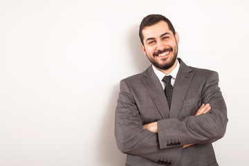 businessman  at office with suit and tie