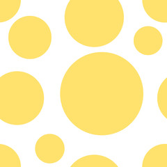 Geometrical background with circles. Abstract round seamless pattern. Hand drawn colorful dots pattern on white background. Vector illustration.