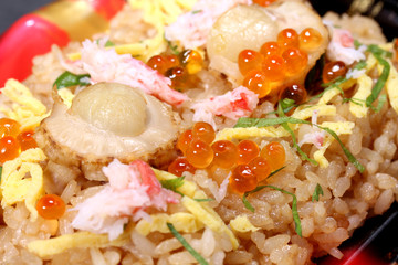 漁師飯　ほたて蟹イクラご飯
