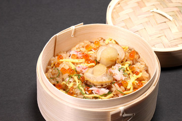 漁師飯　ほたて蟹イクラご飯
