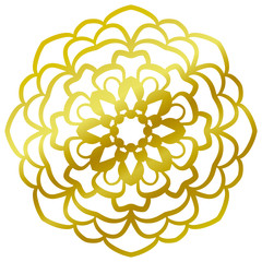 Colorful mandala. Ornamental round doodle flower isolated on white background. Geometric circle element. Vector illustration.