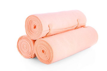  Medical bandage roll isolated on white background