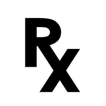 Rx pharmacy vector symbol