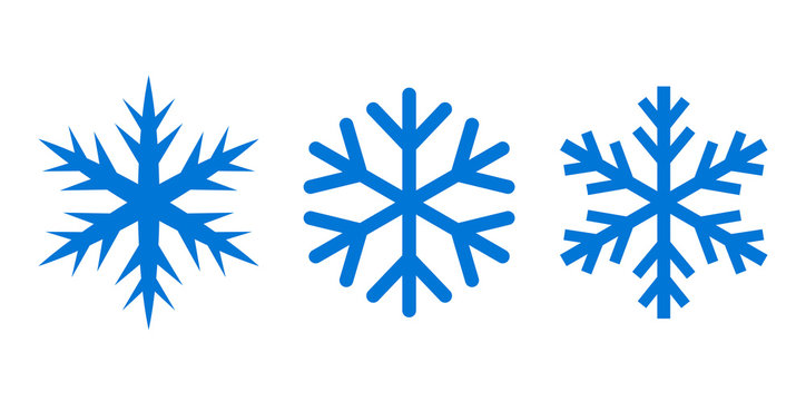 Snowflake silhouette vector icon