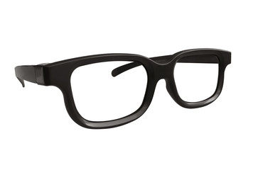 Glasses isolated - black