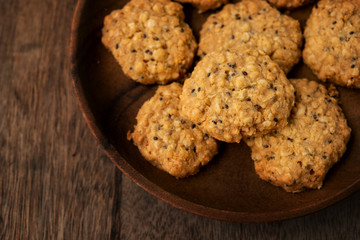 Oatmeal chia seeds cookies.