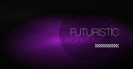 Digital technology abstract background - neon geometric design. Abstract glowing lines. Colorful techno background. Futuristic shape.