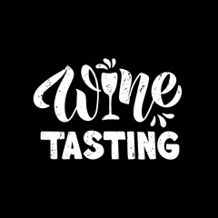 Wine tasting lettering