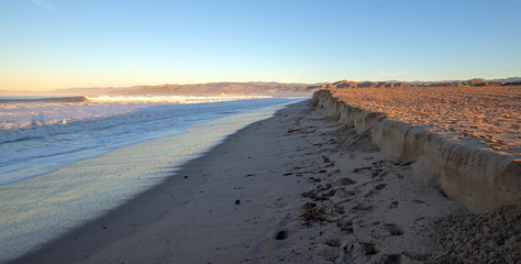 Oxnard - Ventura beach with tidal erosion at Ventura California United States