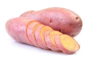 Potatoes on white background