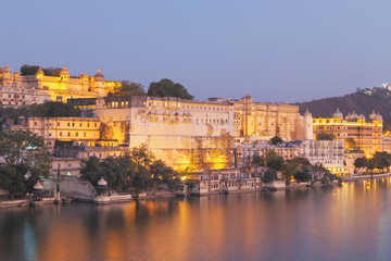 Udaipur City Palace in Rajasthan state of India