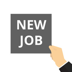 Handwritten text showing New Job.