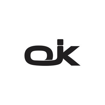 letters ojk simple logo vector