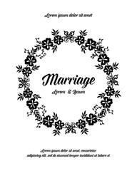 Vintage wedding invitation marriage text floral vector art