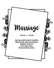 Vintage wedding invitation marriage text floral vector art