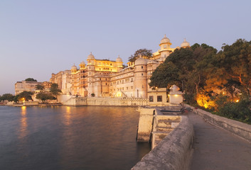 Udaipur City Palace in Rajasthan state of India