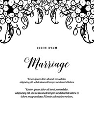 Wedding Invitation card templates with realistic of beautiful flower vector art