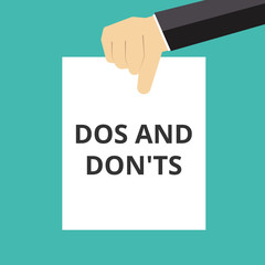 Text sign showing Do'S And Don'Ts.