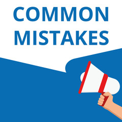 Writing text showing Common Mistakes