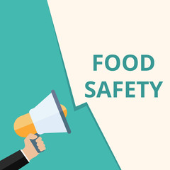 Text sign showing Food Safety.