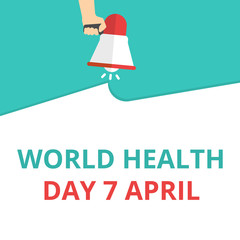 Word writing text World Health Day 7 April.