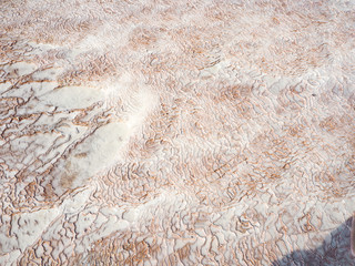 Public places pools and terraces in Pamukkale. Cotton castle in southwestern Turkey,