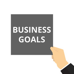 Word writing text Business Goals.