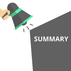 Word writing text Summary.