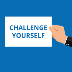 Word writing text Challenge Yourself.