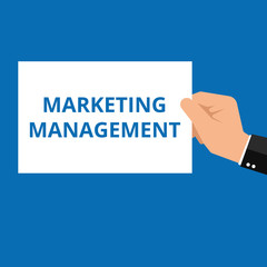Writing note showing Marketing Management.