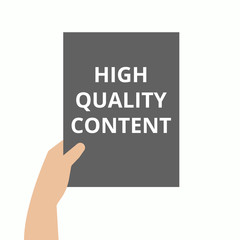 text High Quality Content.