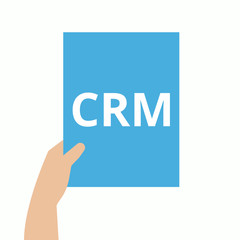 Text sign showing Crm.