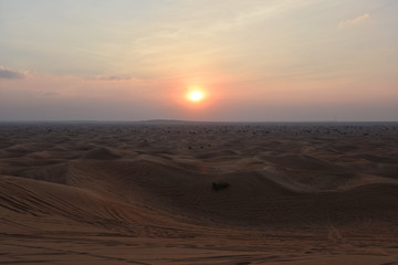 Naklejka na ściany i meble Sharjah desert area, one of the most visited places for Off-roading by off roaders