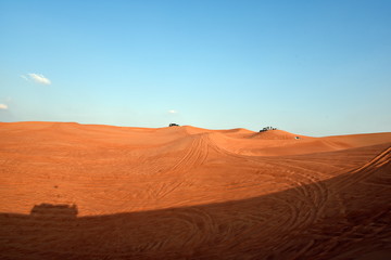 Fototapeta na wymiar Sharjah desert area, one of the most visited places for Off-roading by off roaders
