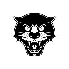 Illustration of pantera head on white background. Design element for logo, label, emblem, sign, poster, t shirt.