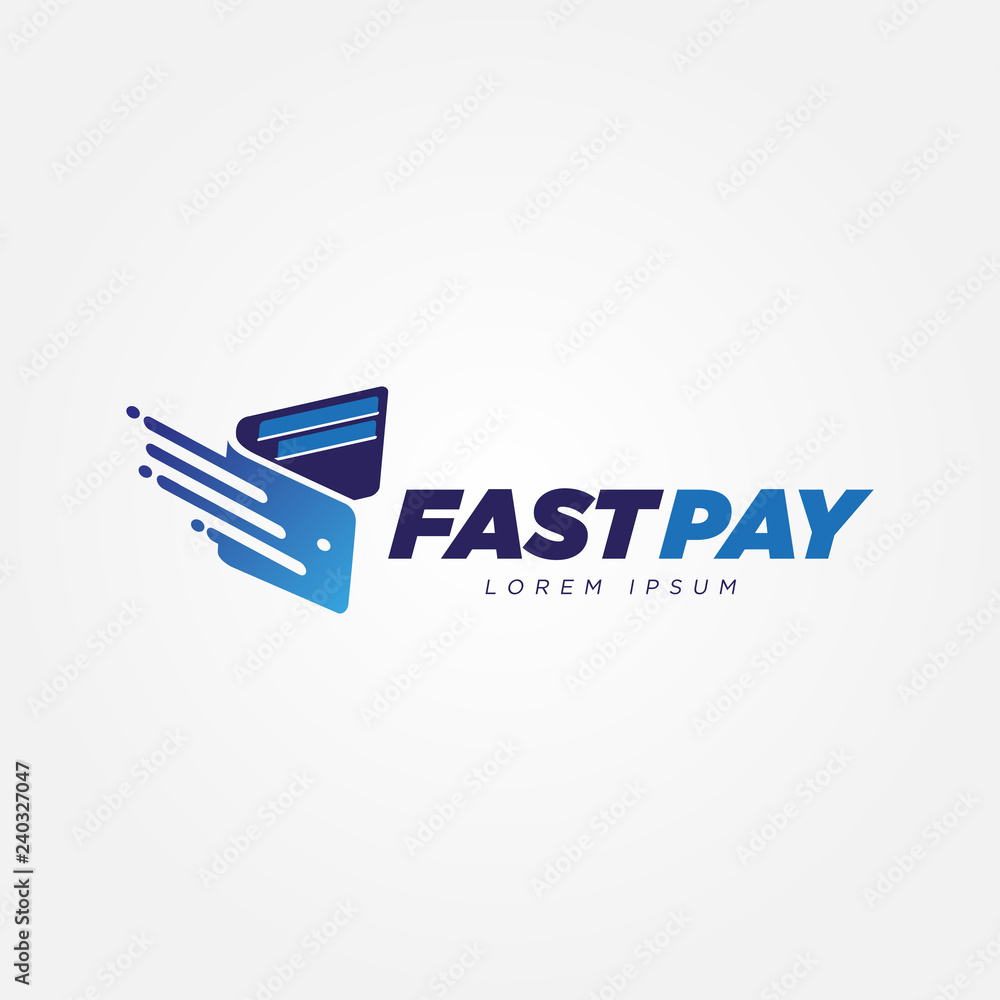 Poster digital fast payment wallet logo sign symbol icon