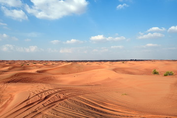 Fototapeta na wymiar Sharjah desert area, one of the most visited places for Off-roading by off roaders