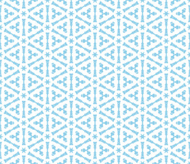 Abstract seamless kaleidoscope design blue color background. Creative raster illustration beautiful texture.