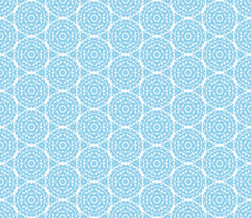 Abstract seamless kaleidoscope design blue color background. Creative raster illustration beautiful texture.