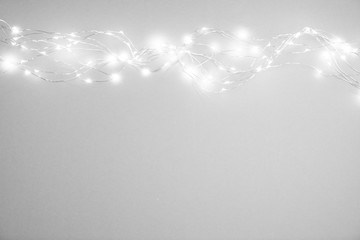 Christmas lights isolated on white background