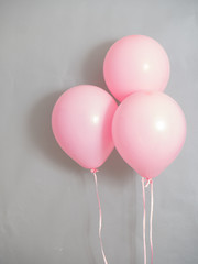 balloons pink color pastel for party time