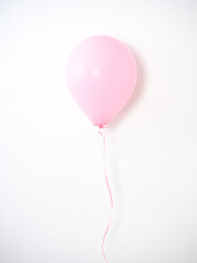 Balloon pink color pastel on gray