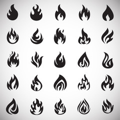 Flame icon set on white background for graphic and web design, Modern simple vector sign. Internet concept. Trendy symbol for website design web button or mobile app