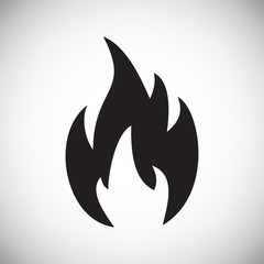 Flame icon on white background for graphic and web design, Modern simple vector sign. Internet concept. Trendy symbol for website design web button or mobile app