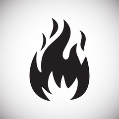 Flame icon on white background for graphic and web design, Modern simple vector sign. Internet concept. Trendy symbol for website design web button or mobile app