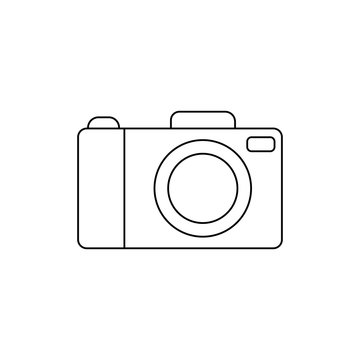 Camera Icon in line style. Camera symbol for your web site design, logo, app, UI. Vector illustration.