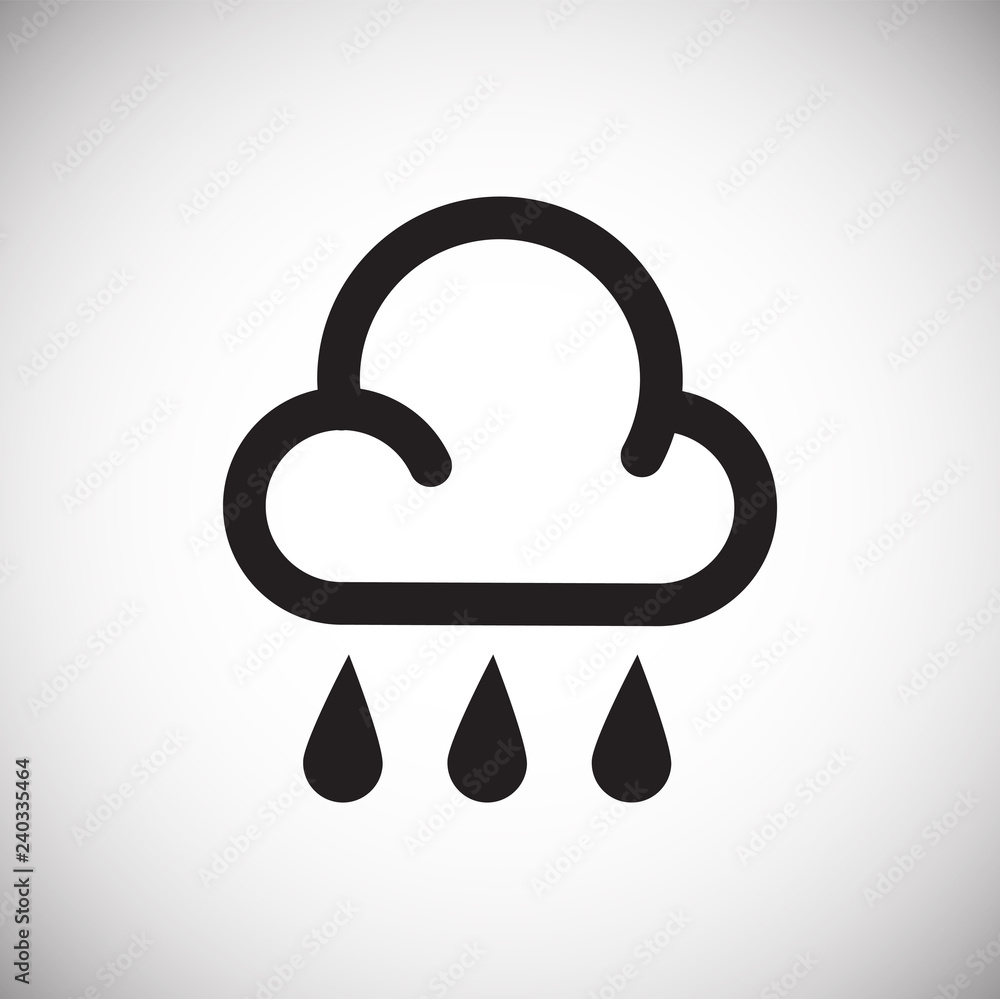 Poster weather rain icon on white background for graphic and web design, modern simple vector sign. interne