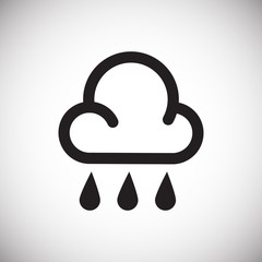 Weather rain icon on white background for graphic and web design, Modern simple vector sign. Internet concept. Trendy symbol for website design web button or mobile app